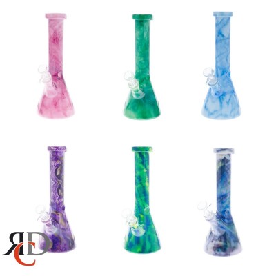 WATER PIPE BEAKER TIE DYE/ MARBLE WP15017 1CT